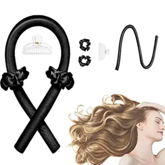 long hair heatless curlers