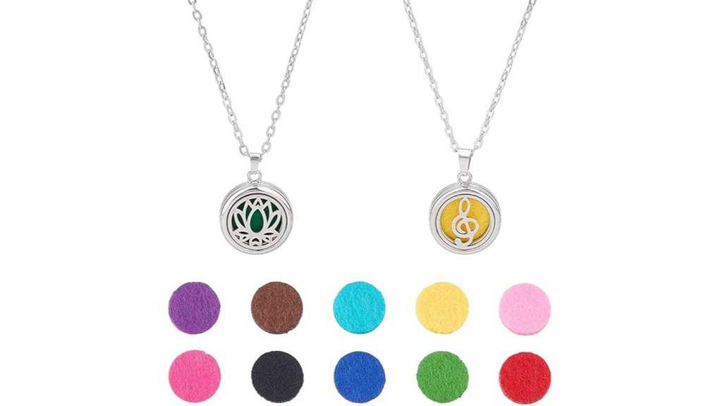 lotus diffuser necklace set
