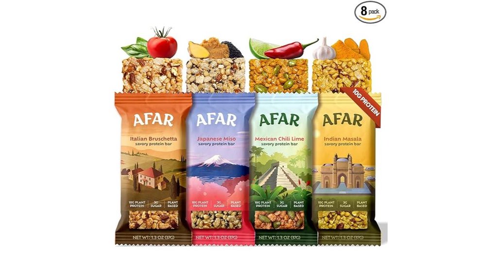 low sugar savory protein bars