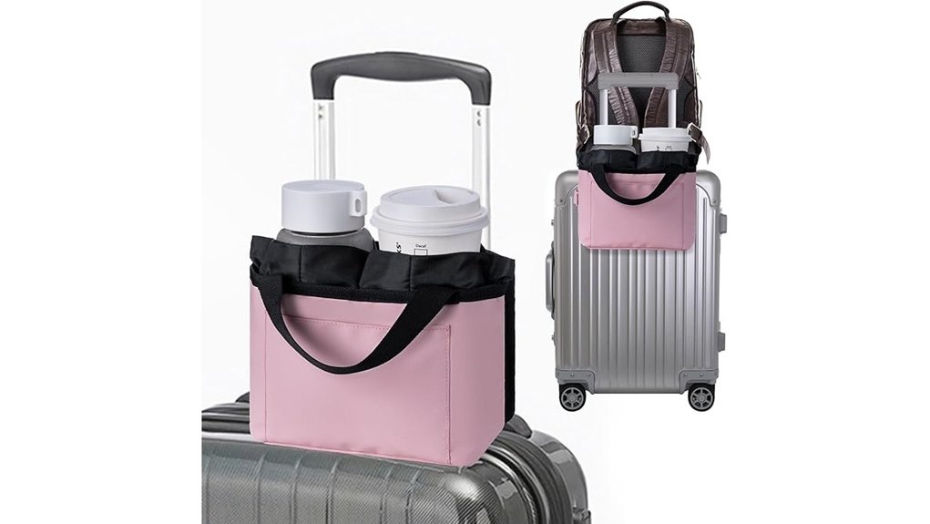 luggage stroller cupholder caddy