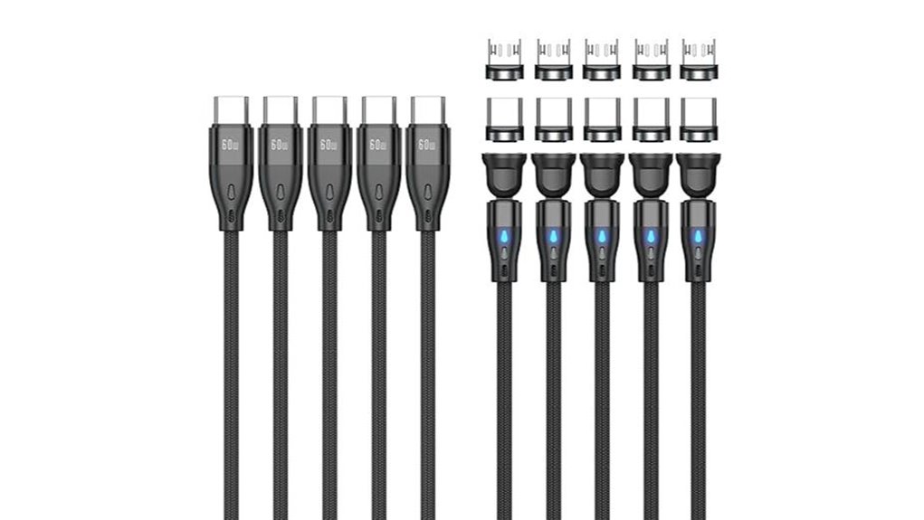 magnetic 5 pack usb cables