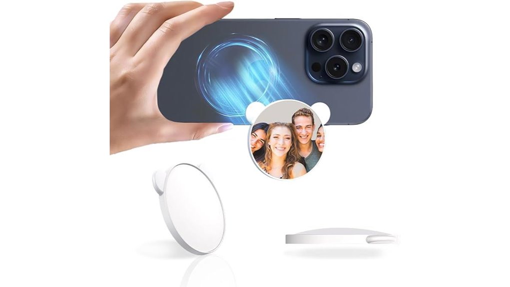 magnetic convex vlogging mirror