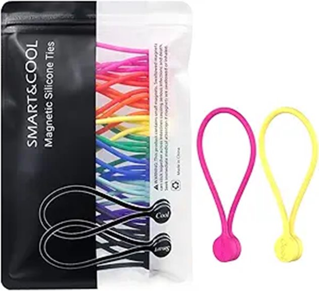 magnetic silicone cable ties