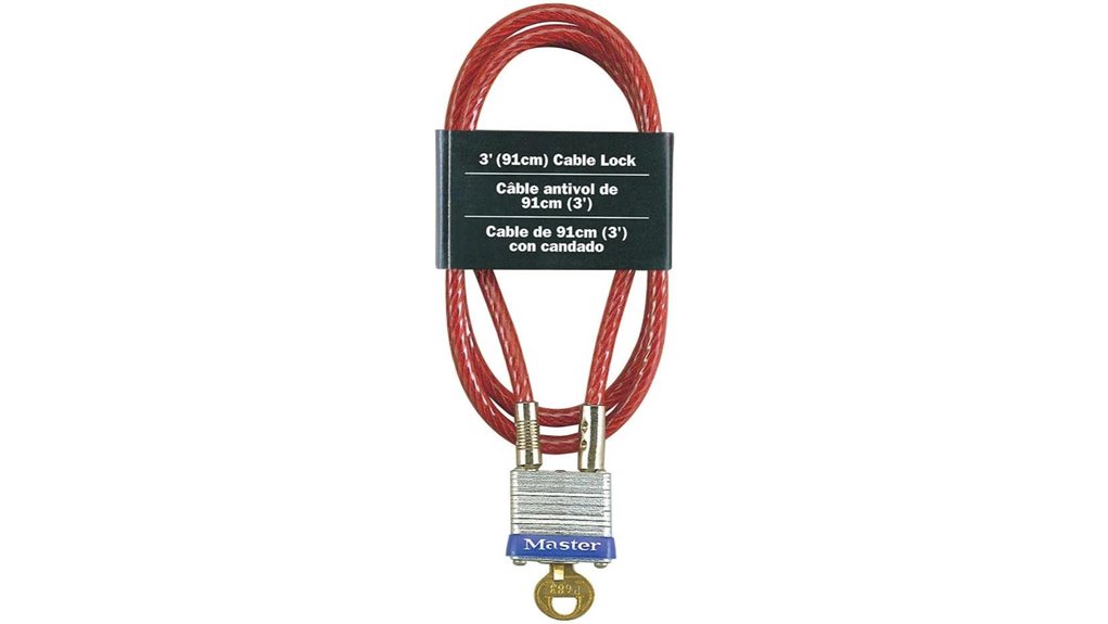 master lock steel cable