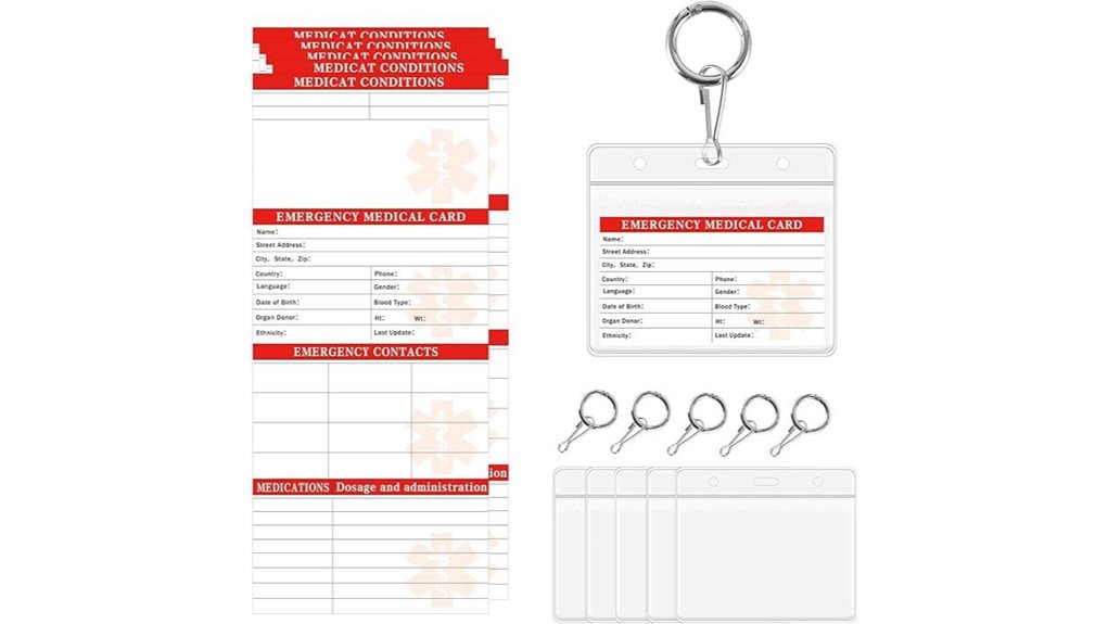 medical id keychains wallet