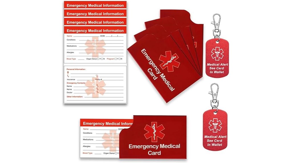 medical id pack keychain