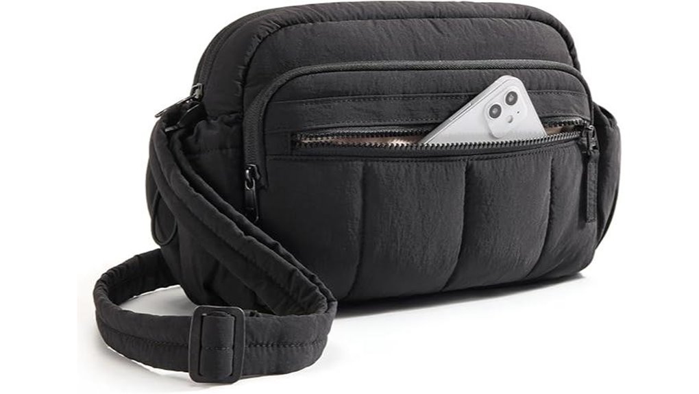 medium quilted anti theft bag