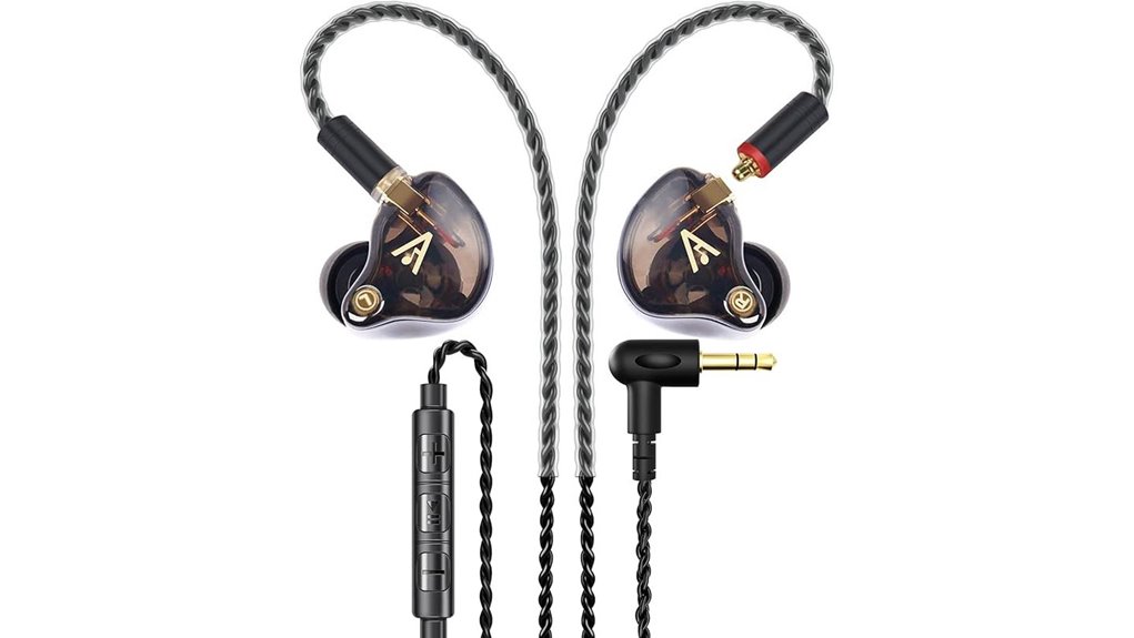 mic wired noise cancelling earbuds