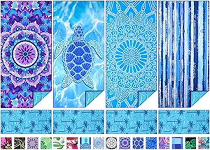 microfiber beach towels 4 pack