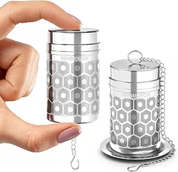 mini 2 pack stainless strainers