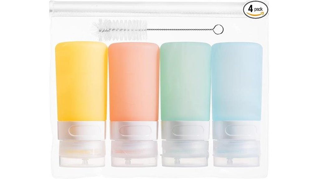 mini 2oz silicone bottles