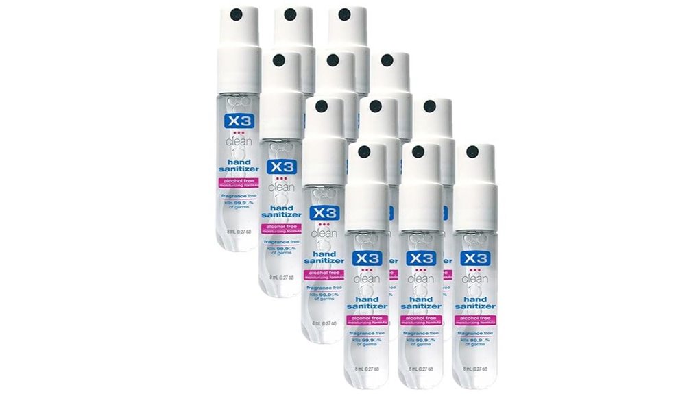 mini alcohol free sanitizer 12 pack