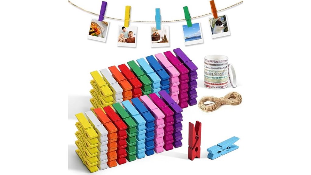 mini clothespins with twine