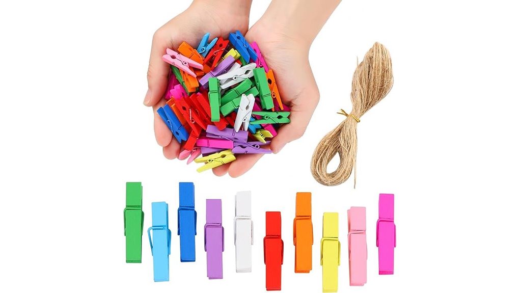 mini colorful wooden clothespins