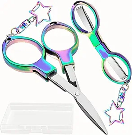 mini star keychain scissors