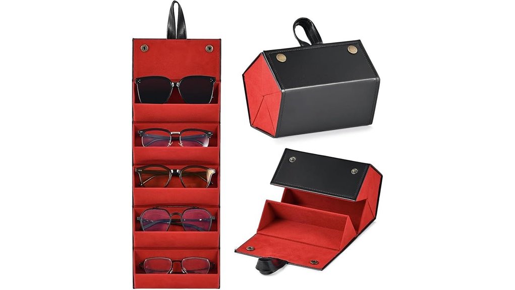 mirror folding sunglasses organizer