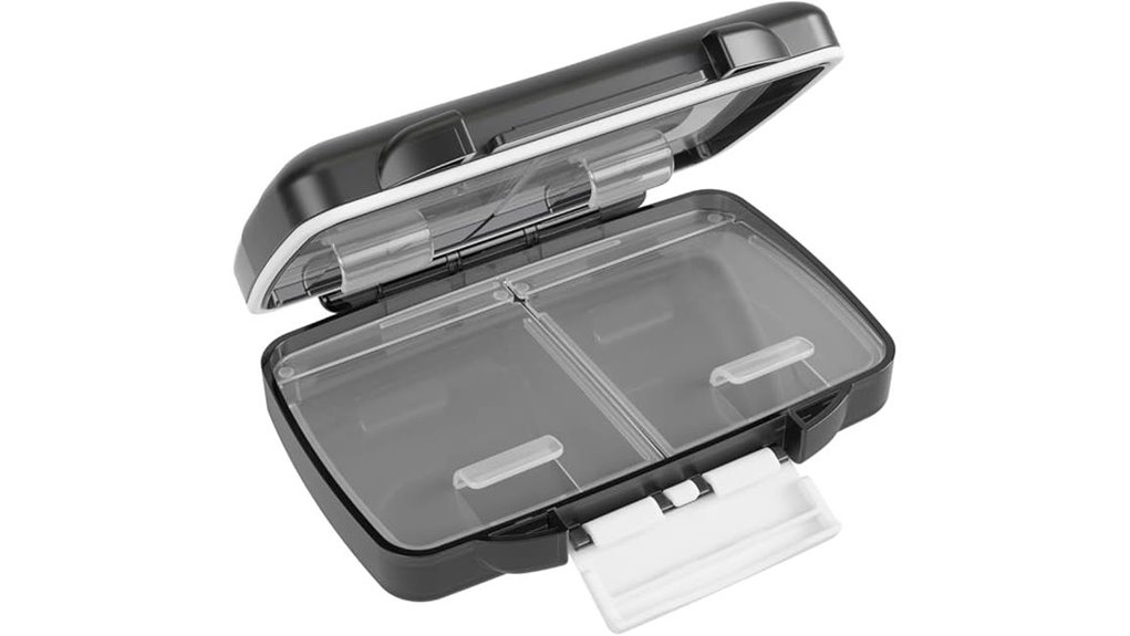 moisture proof four compartment pill case
