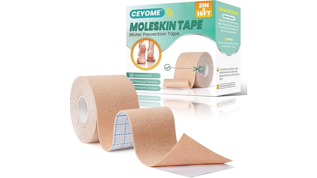 moleskin 2 inch blister tape