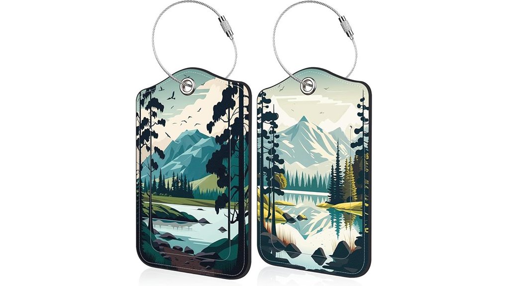 mountain lake leather tags