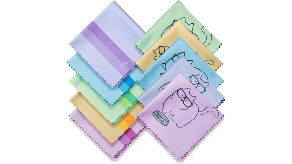 multicolor microfiber cat cloths