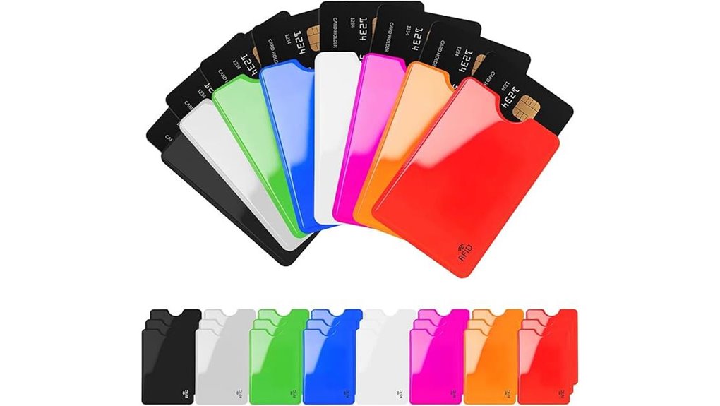 multicolor rfid blocking sleeves
