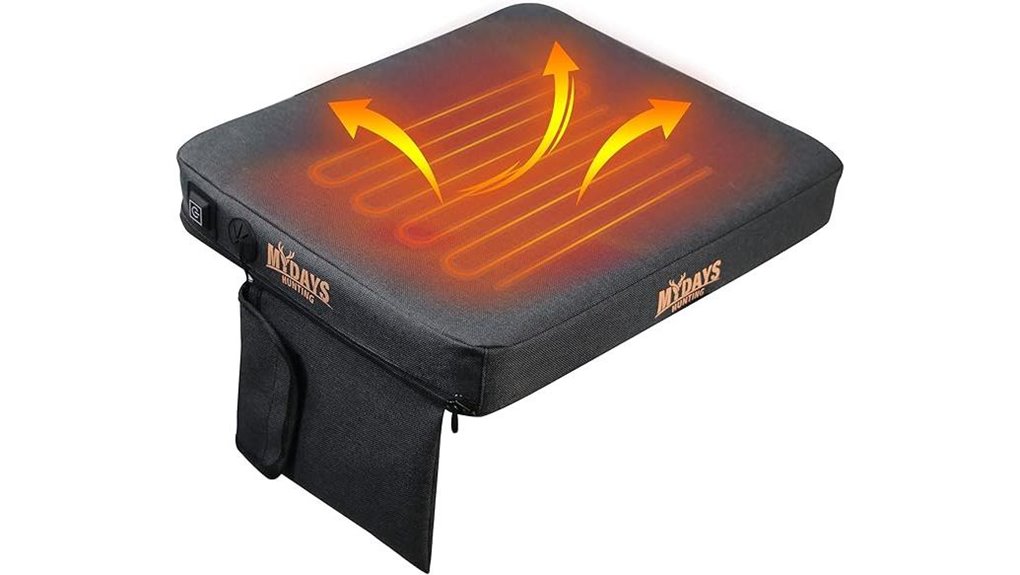 mydays black heated cushion