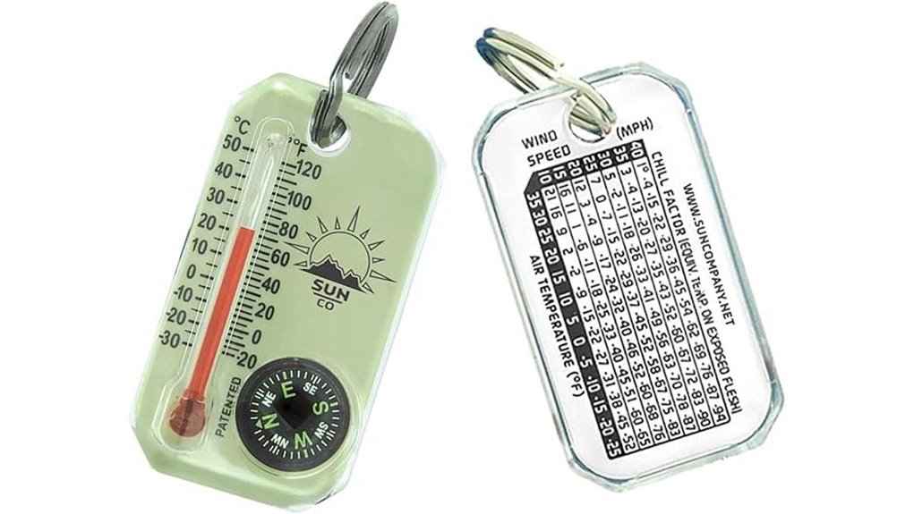 night glow compass thermometer