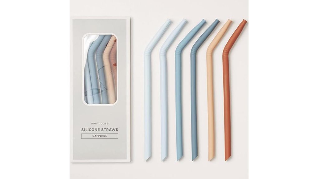 nightingale 6 pack silicone straws