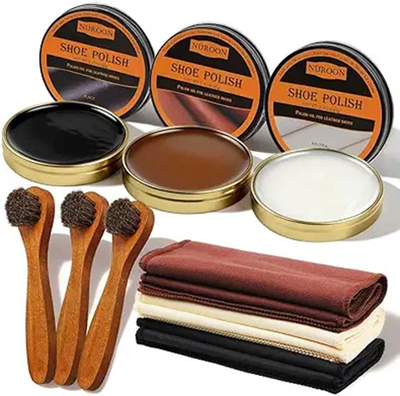 nine item horsehair polish kit