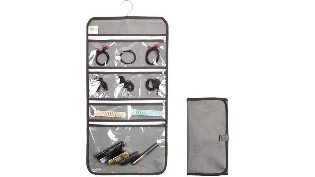 nine pocket travel jewelry organizer