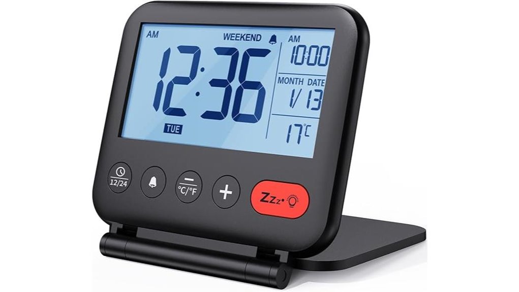 noklead lcd alarm mirror