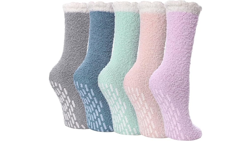 non slip fuzzy winter socks