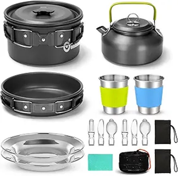 odoland 15 piece outdoor cookware