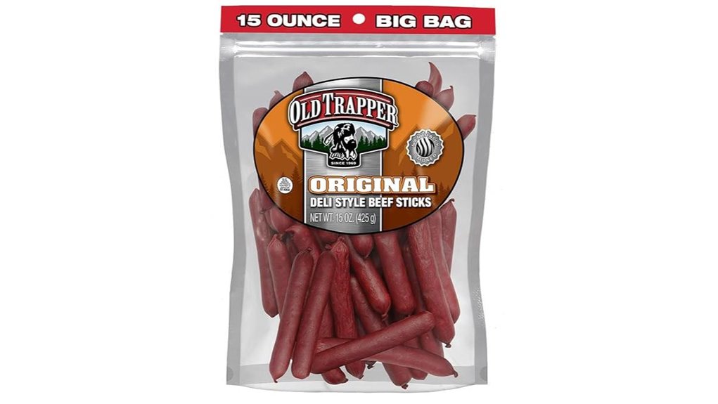 old trapper beef sticks