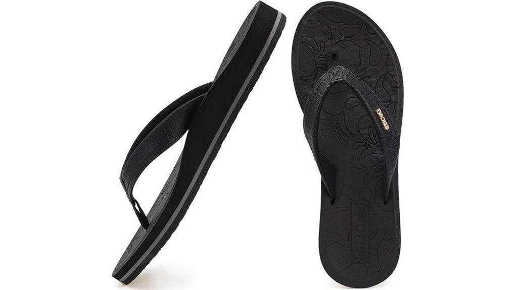 oncai women s cushioned flip flops
