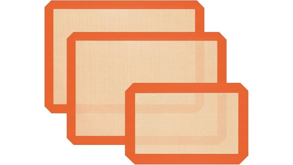 orange 3 pack silicone non stick