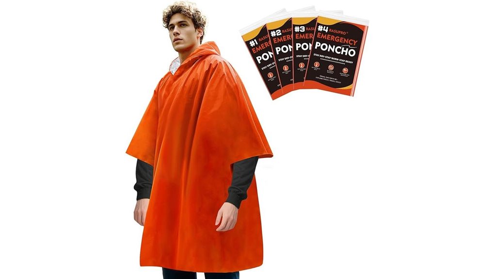 orange thermal emergency ponchos