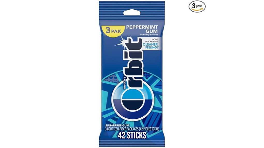 orbit peppermint sugarfree pack