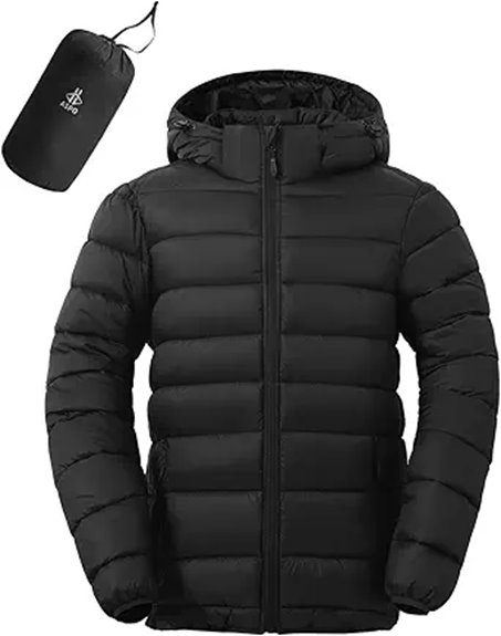 packable lightweight water resistant puffer