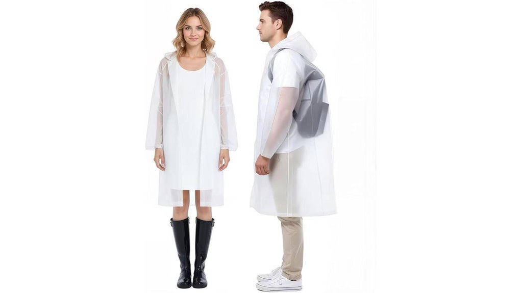 packable transparent reusable poncho