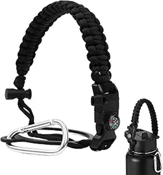 paracord bottle strap carabiner