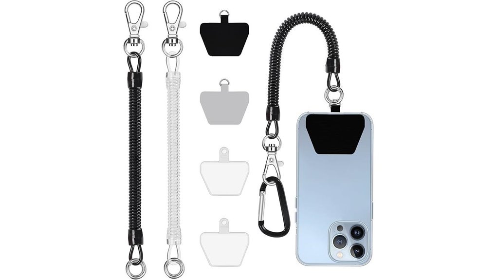 patch laced phone lanyard carabiner