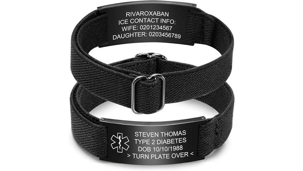 personalized engraved medical bracelet