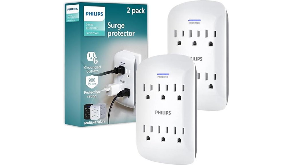 philips 6 outlet surge protector