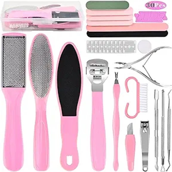 pink 30 piece pedicure kit