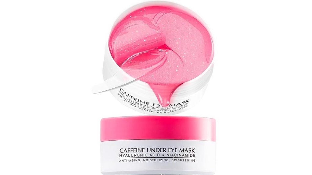 pink caffeine undereye patches