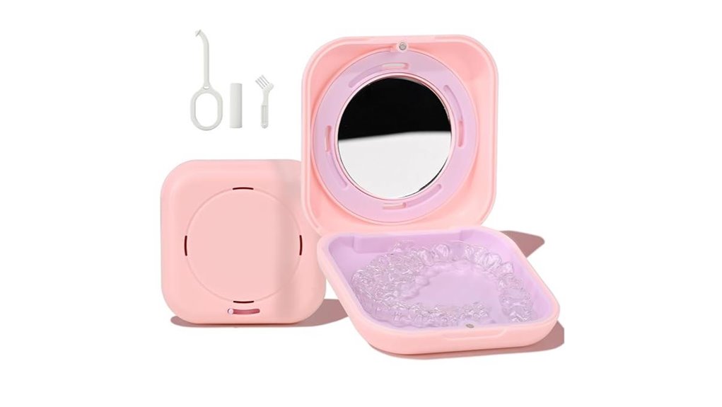 pink hemilab retainer mirror