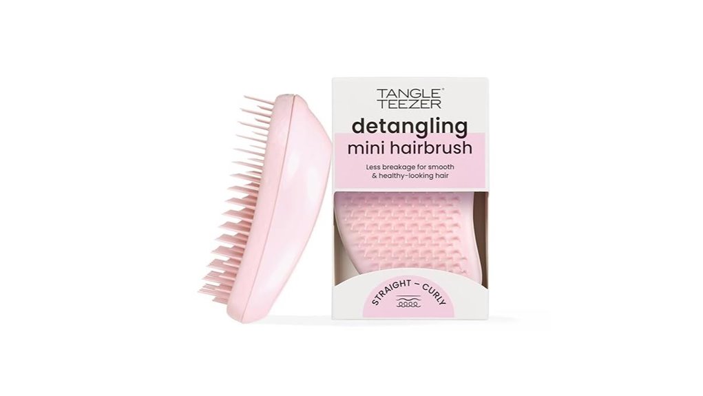 pink mini travel detangler