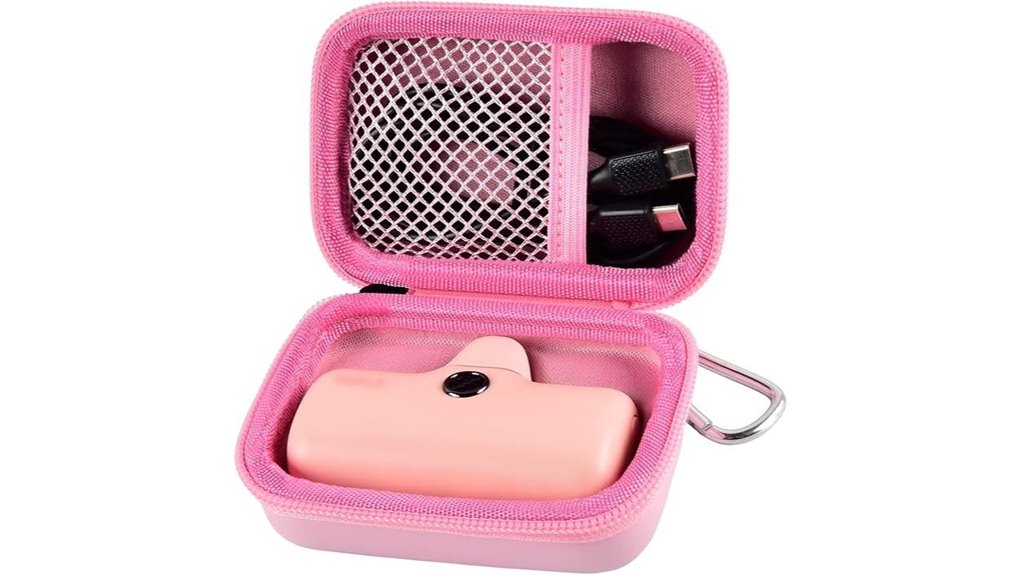 pink portable power bank