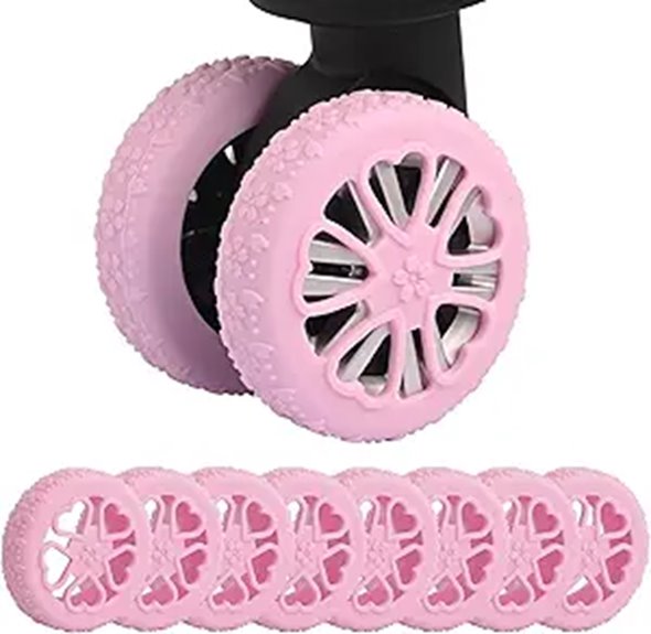 pink silicone wheel protectors